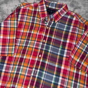 Ralph Lauren Blake Men’s XL Multicolor Plaid Short Sleeve Button Down Shirt